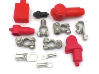 12 volt battery and tube terminals for battery leads