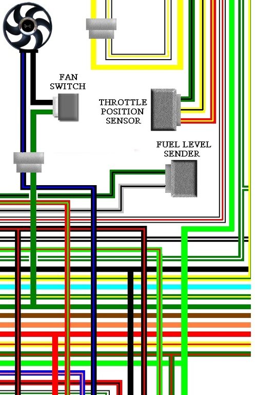Honda XL650V 2000-02 UK Spec Colour Electrical Wiring Diagram