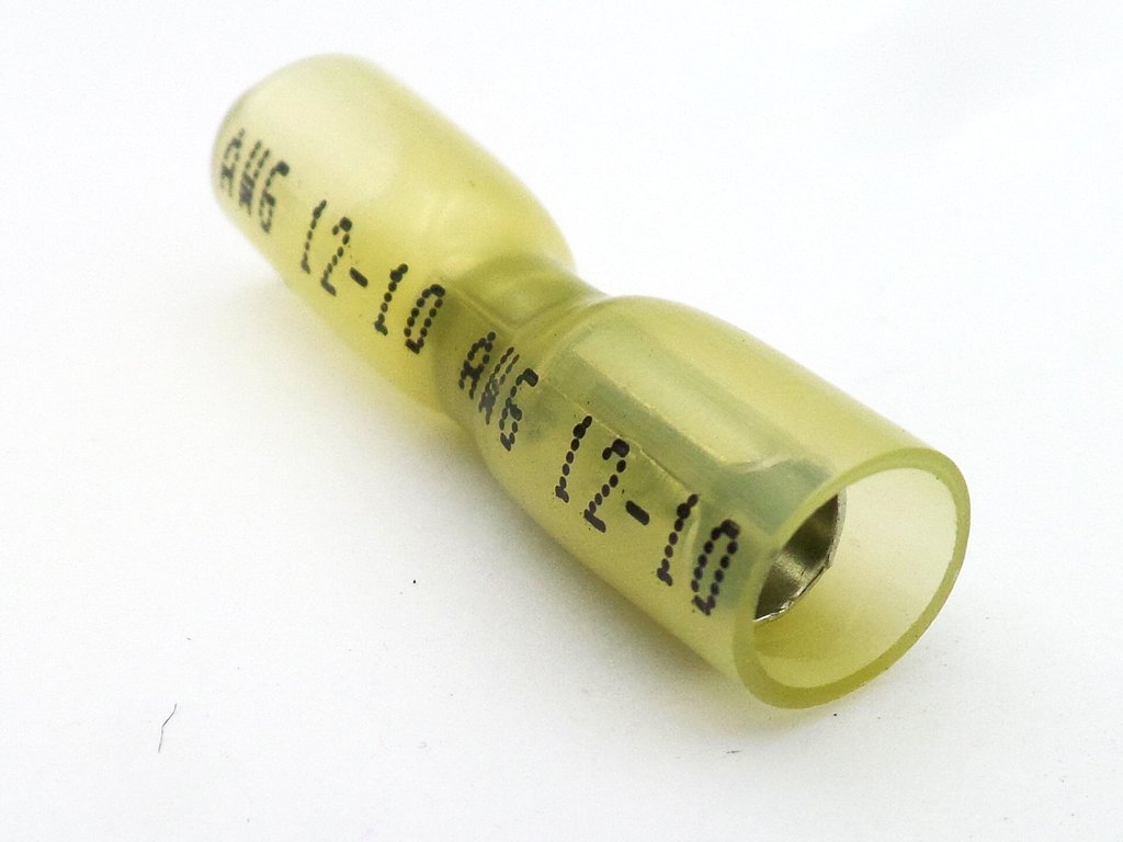 Yellow Heat Shrink Female Bullet Terminal Connector