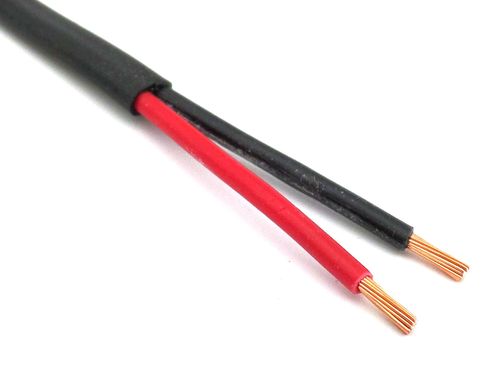2 CORE FLAT THIN WALL  2mm TWIN FLEX 12v RED BLACK AUTO AUTOMOTIVE CABLE WIRE 