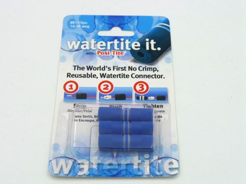PL617 Posi-Tite Blue Waterproof Marine Cable Connectors 3 Pack