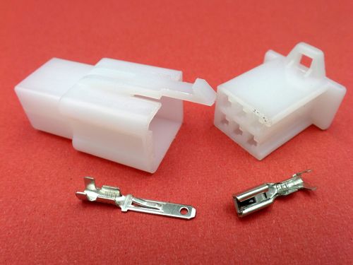 2.8mm 6 Way White Mini Latch Motorcycle Harness Connector