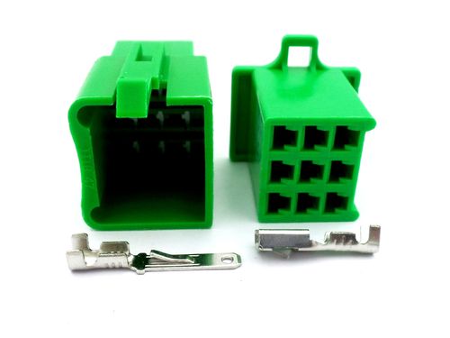 2.8mm 9 Way Green Mini Latch Motorcycle Harness Connector
