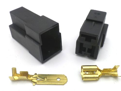 6.3mm 3 Way 12v Automotive Wiring Loom Connector in Black