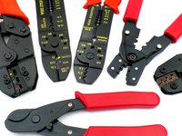 Insulated and non insulated automotive terminal crimping tools
