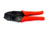 Ratchet crimping tool for pre-insulated terminals