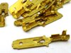 6.3mm Male Brass Terminal for 0.5mm² to 1.0mm² Cable 10 Pack