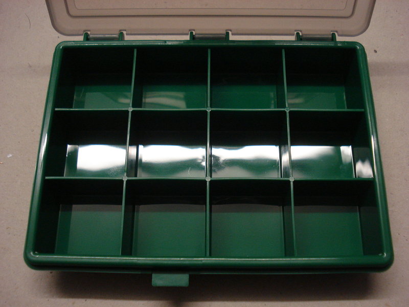 Racco Green 12 partition connector parts storage box