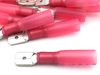 Red Heat Shrink Motorcycle Male Spade Terminal Connector 10 pack