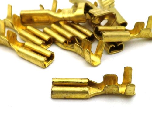 2.8mm Female Plain Brass Terminal Without Lock 10 Pack