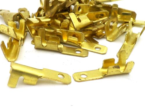2.8mm Plain Brass Male Terminal Without Lock 50 Pack