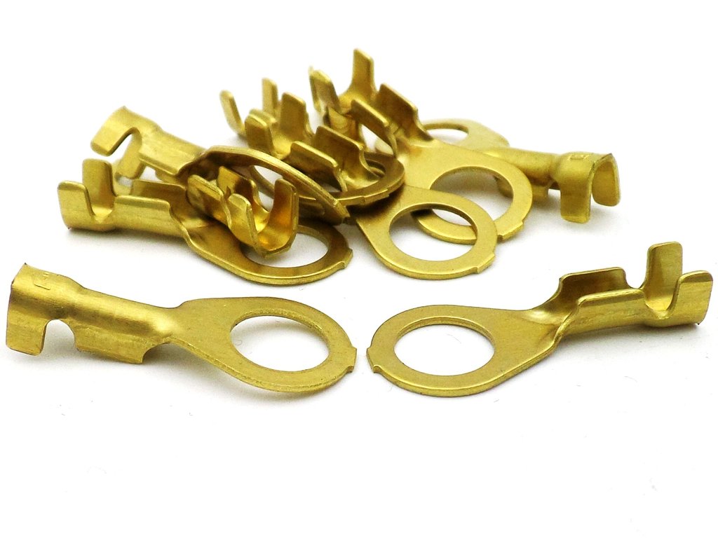Brass Ring Terminal 0.5mm² - 1.0mm² 6mm 10 Pack Motorcycle