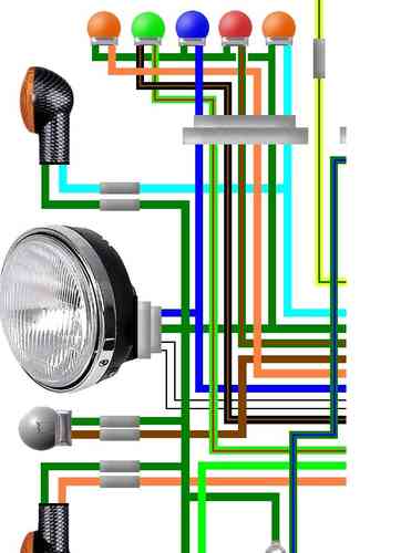 Honda NS400R NS400 R  UK Spec Colour Wiring Diagram