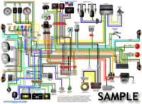 Suzuki GSXR1100 Colour Electrical Wiring Diagram gs1000 wiring diagram 