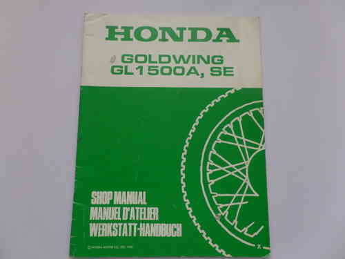 Used Honda GL1500A SE X Factory Addendum