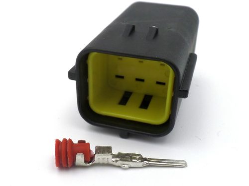 Econoseal J Series 6 Way Male Wiring Connector 174264-2