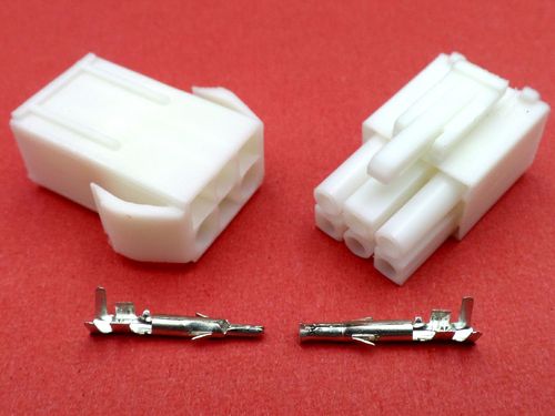 2.8mm 6 Way White 12 volt CCM Motorcycle Wiring Loom Connector