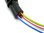 Colour 1mm² 16 amp cables crimped to 3 way connector pigtail