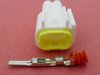 2 Way RFW Male White Sealed Connector Yellow Lock K-14