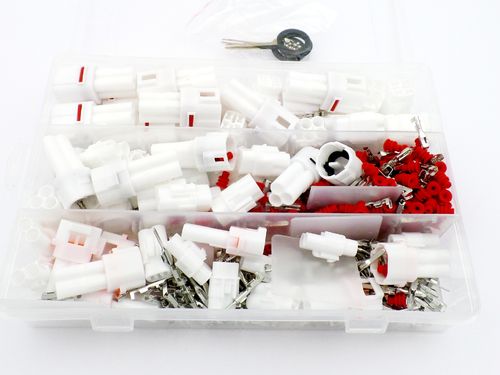 MT 2.3mm White Automotive Wiring Loom 30 Connector Kit O-2