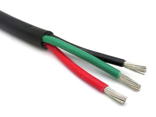 3m length 21 Amps 16 Awg 3 Core 12v Tinned Marine Cable N-17