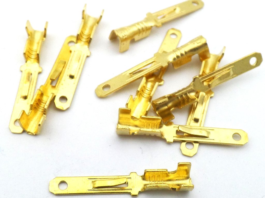 2.8mm Plain Brass ML Male Terminals 10 Pack