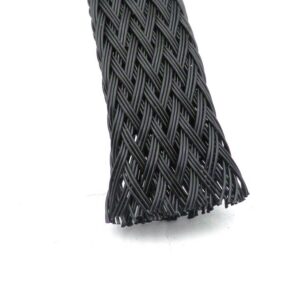 Sleeving 15mm Black Polyester Wiring Loom Cable Braid
