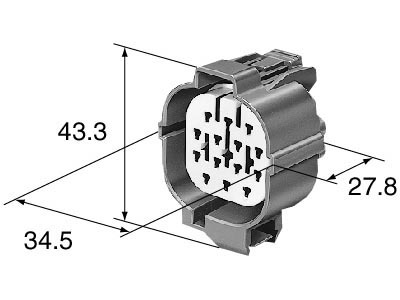 Connector Honda 14 Way Female HW Wiring Loom Plug L-31 - Image 3