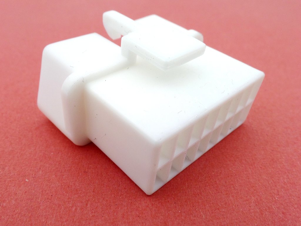 Connector 16 Way Male Vehicle OBD2 White Wiring Plug L-25 - Image 2