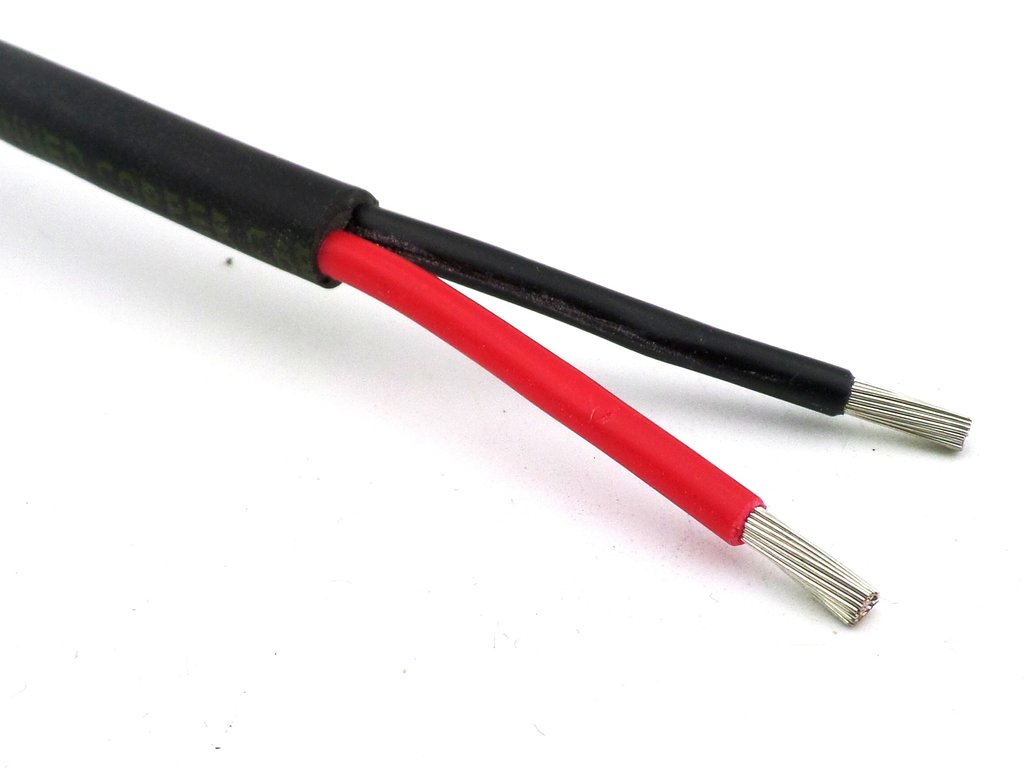 Cable 5m length Tinned Round Twin 16 Awg 21 Amps Marine V-6