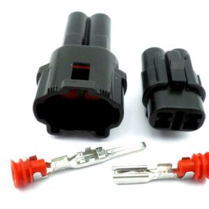 Connector 2 Way MT Bottom Slot Black Motorcycle Plug L-22