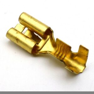 6.3mm Female Brass Terminal for 1.0mm² to 2.5mm² Cable 10 Pack L-21
