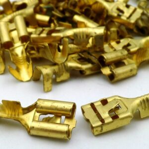 Terminal 6.3mm Female Brass 1.0mm² to 2.5mm² Cable 50 L-21