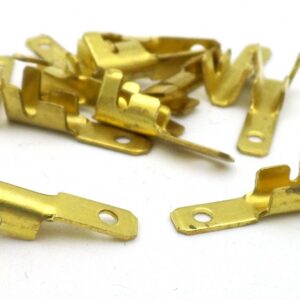 Terminal 2.8mm Plain Brass Male no Lock 10 Pack J-7