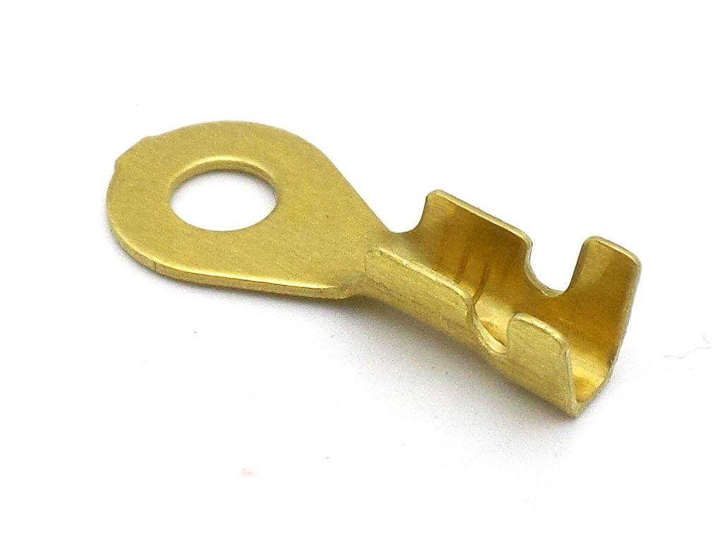 Terminal 4mm 1.0mm² - 2.5mm² Brass Crimp Ring 50 Pack F-3 - Image 2