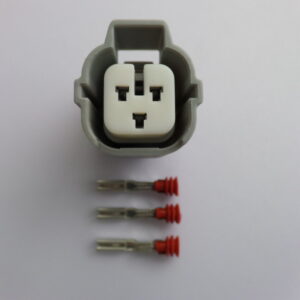 Connector 3 Way Female Grey Sealed White Lock K-36