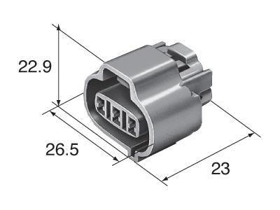 Connector 3 Way MT 090 sealed grey wiring loom Plug D-9 - Image 3