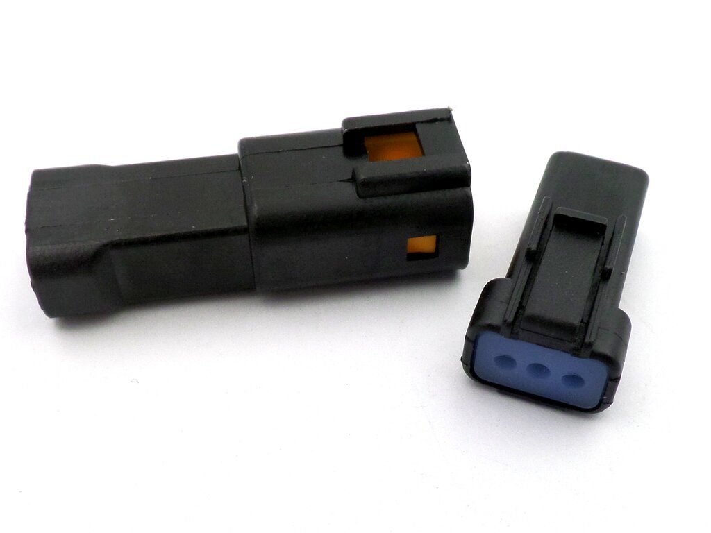 Connector Ducati 3 Way Black Sealed Harness Loom Plug K-18