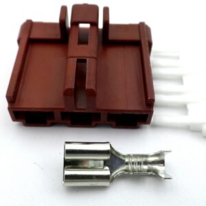 Connector 3 Way Brown 6.3mm HD Female Wiring Loom Plug X-5
