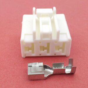 Connector 3 Way White Female 8mm Toyota TS Wiring Plug L-23