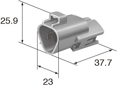 Connector 3 Way TS 090 2.3mm Male Wiring Harness Plug A-7 - Image 4