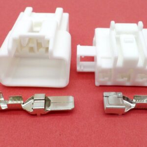 Connector 3 Way White Male Female 8mm Toyota TS Plug L-23