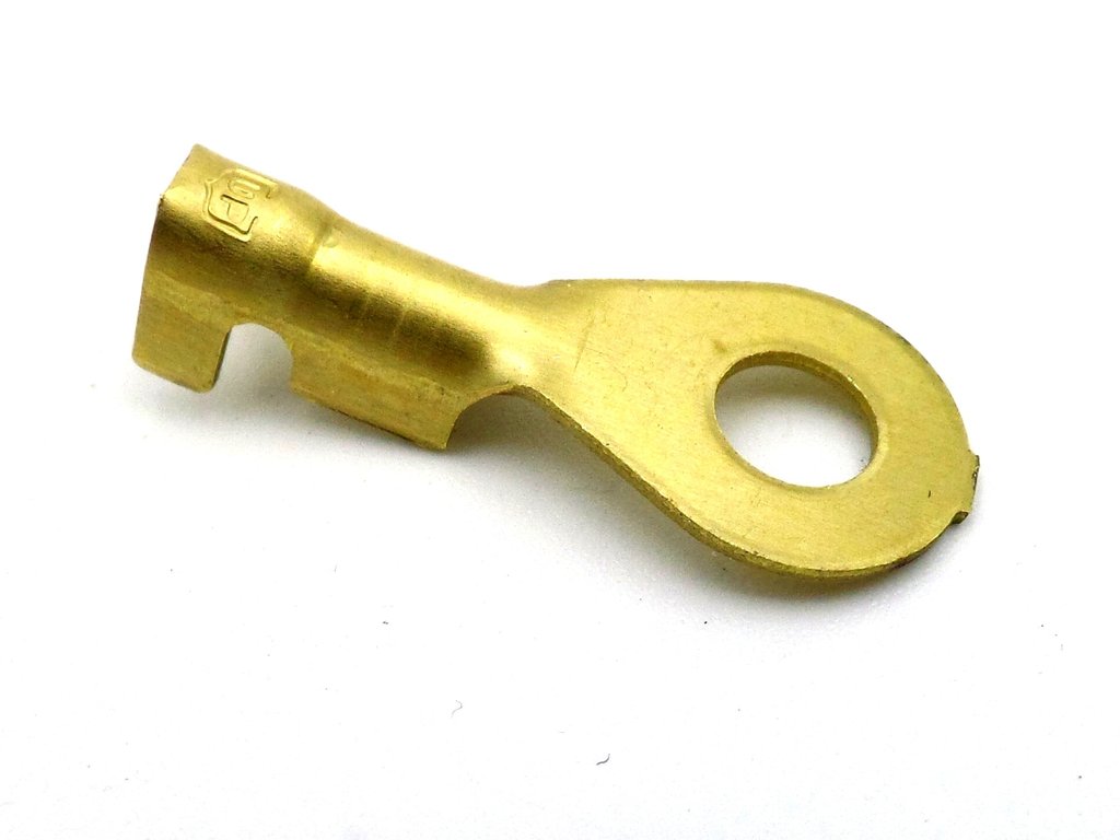 Terminal 4mm 1.0mm² - 2.5mm² Brass Crimp Ring 50 Pack F-3 - Image 3
