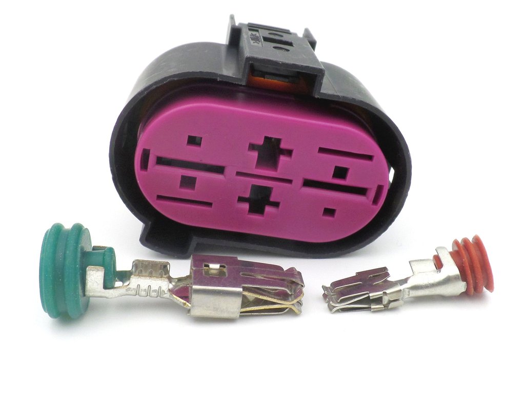 Connector 4 Way Audi VW A4 A6 Fan Module Female Wiring J-5