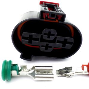 Connector 4 Way Left Keyway Audi VW Fan Module Female B-5