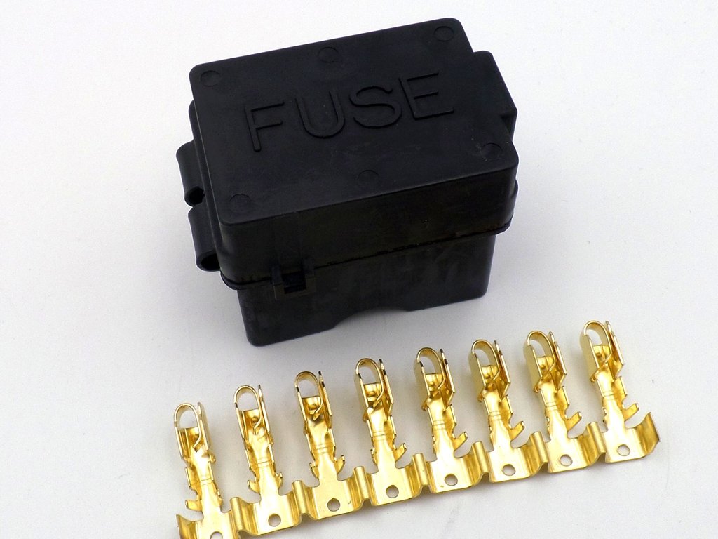 Fuse Box 4 Way Motorcycle Bottom Entry Blade Terminals K-21