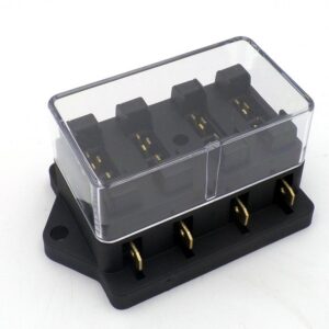 Fusebox Surface Mount 4 Way Side Entry Automotive and Marine
