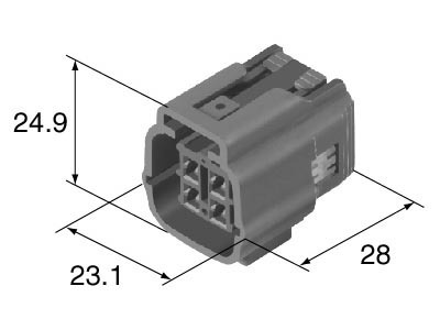 Connector 4 Way Female Kawasaki ZZR1400 Relay Box Loom J-6 - Image 4