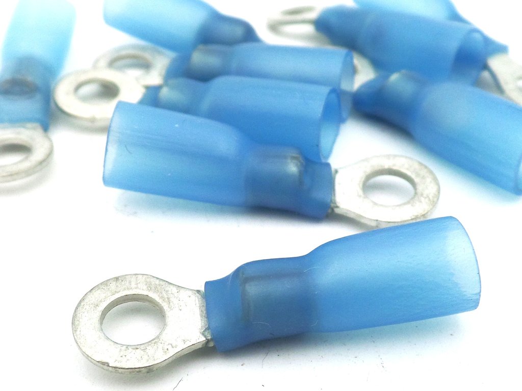 Terminal 4mm Blue Heat Shrink Ring 10 Pack N 7 