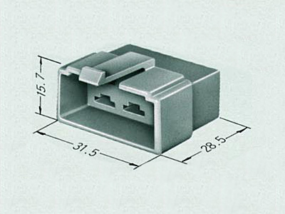 6.3mm 6 way male connector 6120-2063